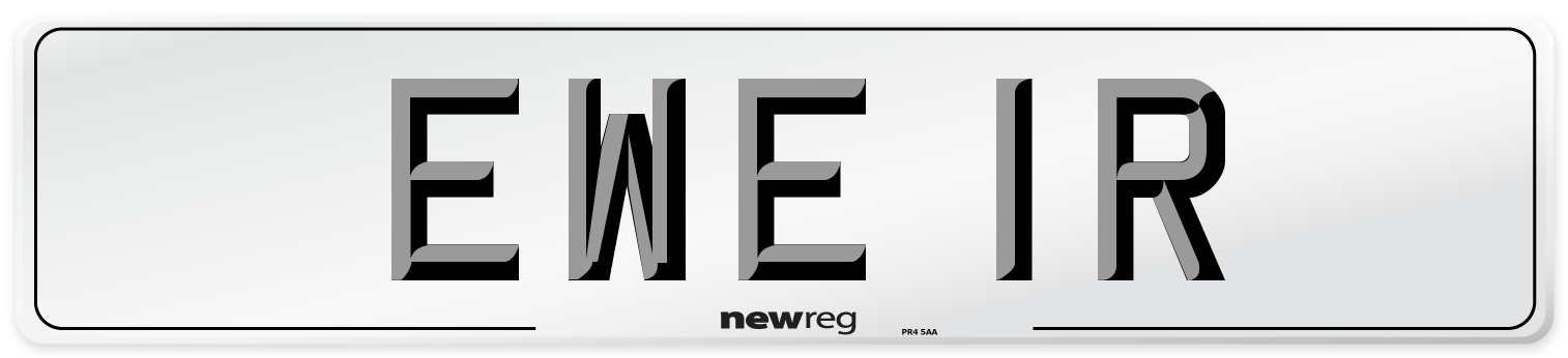EWE 1R Number Plate from New Reg